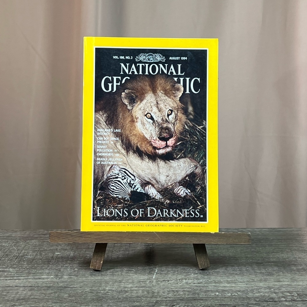 National Geographic Magazine Lions of Darkness Cover